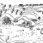 vermutl Darstellung des Siechenhauses auf einer Karte von 1609