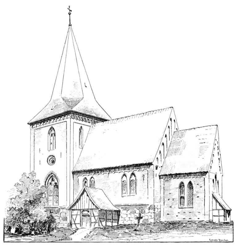 Ansicht der Kirche um 1920
