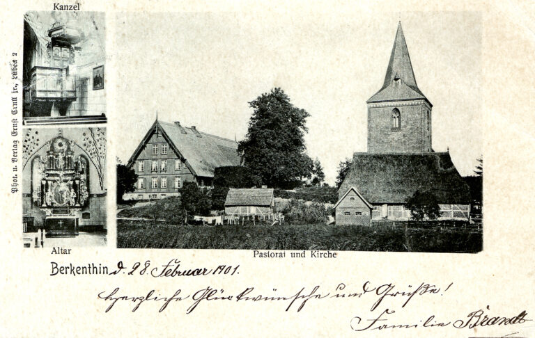 Kirche mit Kanzel und Altar 1900 
Quelle: Kreismuseum Herzogtum Lauenburg